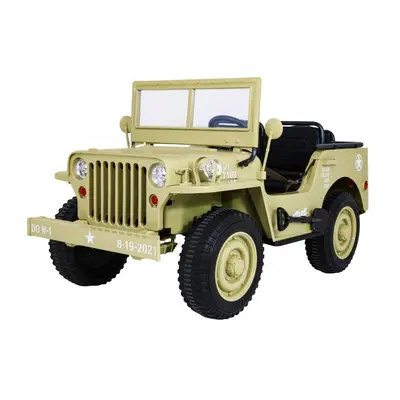 Gyermek elektromos Jeep Willys 4x4 háromüléses bézs