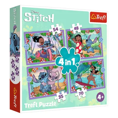 Puzzle Crazy Day Lilo és Stitch 4 az 1-ben Trefl