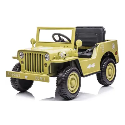 Gyermek elektromos katonai Jeep Willys 4x4 bézs