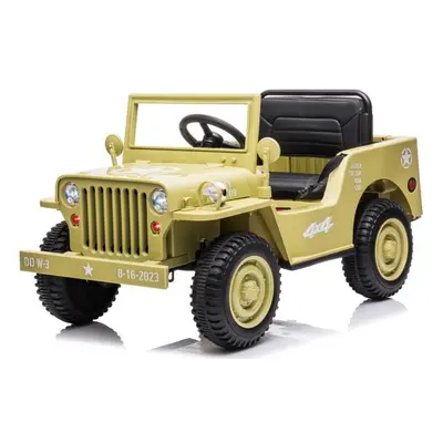 Gyermek elektromos katonai Jeep Willys 4x4 bézs