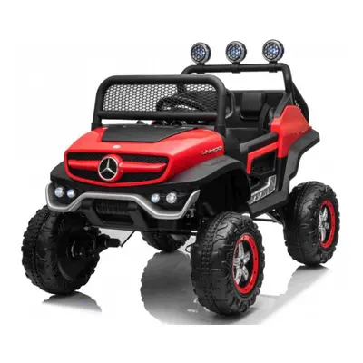 Gyermek elektromos kisautó Buggy Mercedes-Benz Unimog 4x4 piros