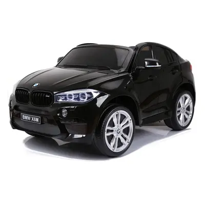 Elektromos kisautó BMW X6 M kétüléses XXL feketére festve