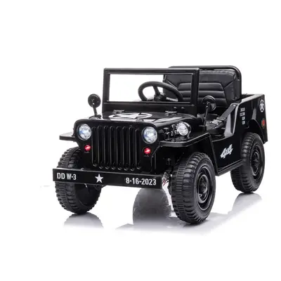 Gyermek elektromos katonai Jeep Willys 4x4 fekete