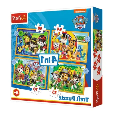 Rejtvény 4 az 1-ben Holiday Paw Patrol Trefl 34395