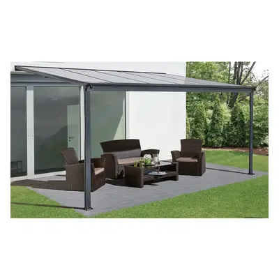 Lanit Plast Alumínium pergola LANITPLAST WALL 33 antracit + clear PC