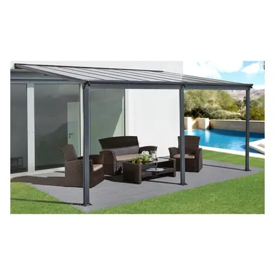 Lanit Plast Alumínium pergola LANITPLAST WALL 53 antracit + clear PC