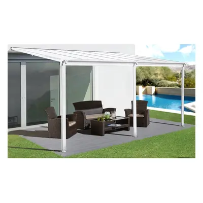 Lanit Plast Alumínium pergola LANITPLAST WALL 43 fehér + clear PC