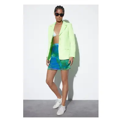 Trendyol Pistachio Green Woven Lined Blazer Jacket