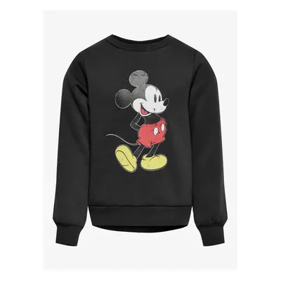 Black Girls Sweatshirt ONLY Mickey - Girls