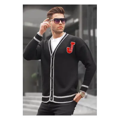 Madmext Black Men's Knitwear Cardigan