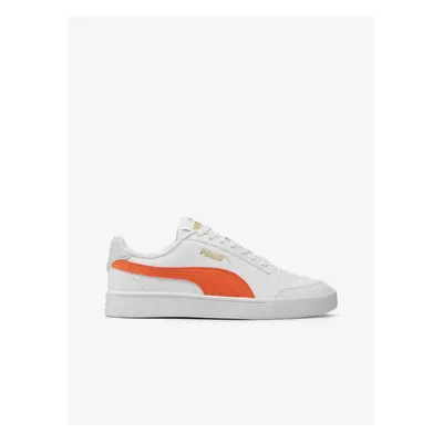 Orange and white Puma Shuffle Jr children's sneakers