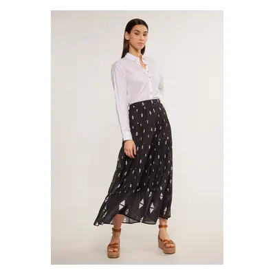 MONNARI Woman's Midi Skirts Patterned Women's Midi Skirt Multi Black