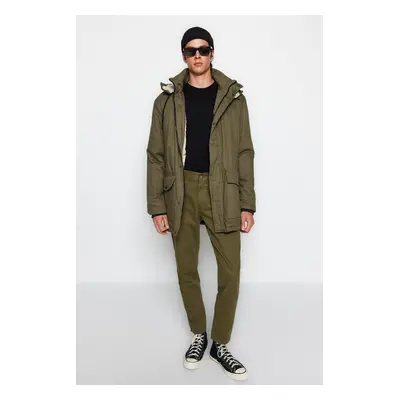 Trendyol Khaki Regular Fit Gabardine Parka télikabát