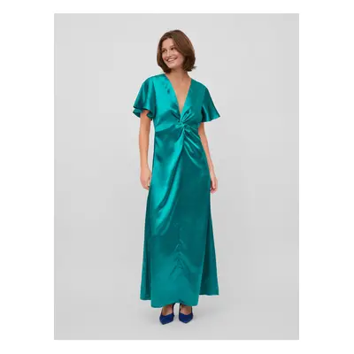 Green Ladies Satin Maxi ruhák VILA Sittas - Nők