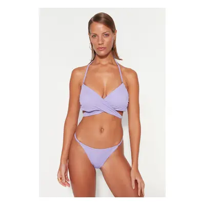 Trendyol Lilac Bralette nyakkendő bikini felső