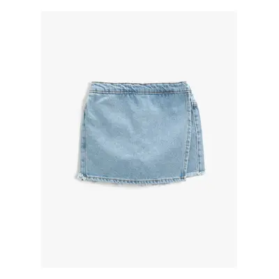 Koton Mini Denim Shorts Skirt Cotton