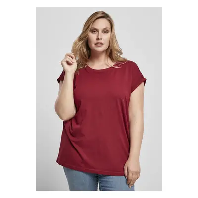 Women's Organic T-Shirt with Extended Shoulder Burgundy