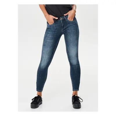 Blue Skinny Jeans cipzárral a lábakon CSAK - női