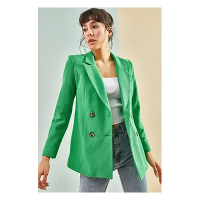 Bianco Lucci Women's Jacket with Four Buttons