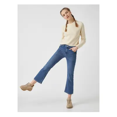 Koton Cotton Victorian Crop Jeans