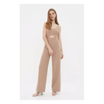 Trendyol Mink Cut Out Detailed Jumpsuit