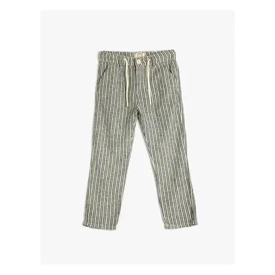 Koton Linen Trousers Tie Waist Pocket