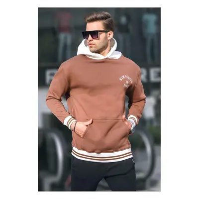 Madmext Brown Oversized Hoodie Sweatshirt