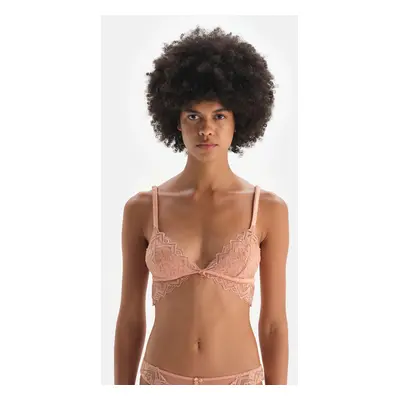 Dagi Salmon Soft Bra with Lace Piping Detail