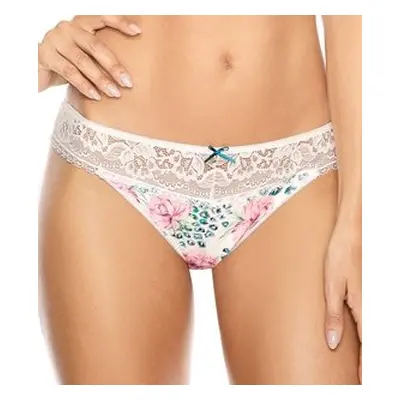 Daisy Women's Thongs with Delicate Lace - Cream