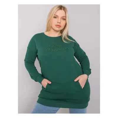 Dark green sweatshirt plus sizes