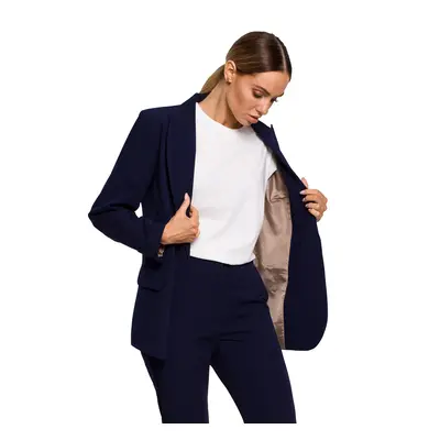 Made Of Emotion Woman's Jacket M602 Navy Blue