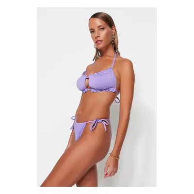 Trendyol Lilac Tunnel magas lábú bikini alsó