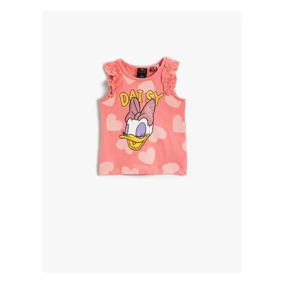 Koton Daisy Duck Licensed Printed Sleeveless T-Shirt Cotton