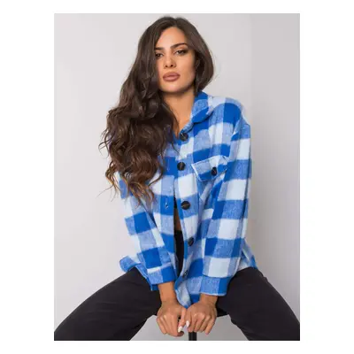 Women's blue checkered shirt