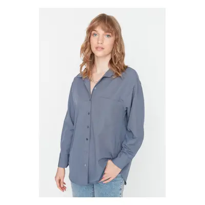 Trendyol Shirt - Grau - Oversize