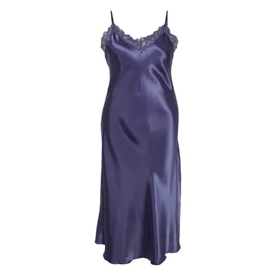 Trendyol Curve Indigo Lace Detailed Satin Woven Nightgown