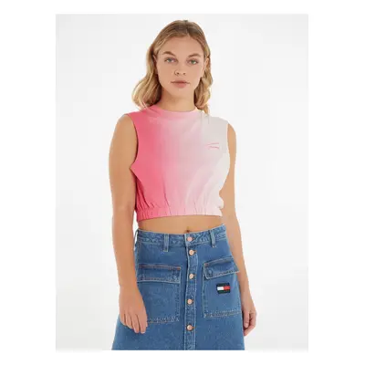 Pink Womens Crop Top Tommy Jeans - Women