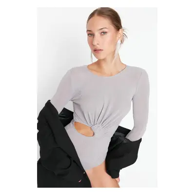 Trendyol Gray Knitted Bodysuit