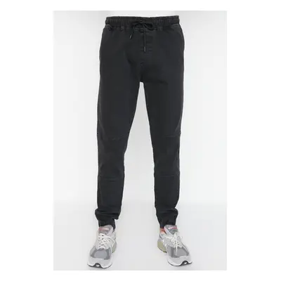 Trendyol Anthracite Comfortable Pattern Stitching Detailed Jogger Jeans Denim Trousers