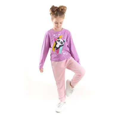 Denokids Rainbow Panda Girls Kids T-Shirt Pants Suit