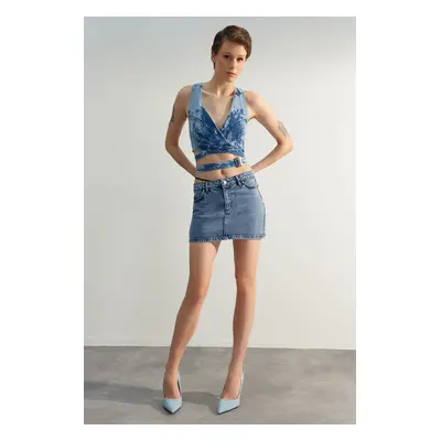 Trendyol Blue Denim Skirt