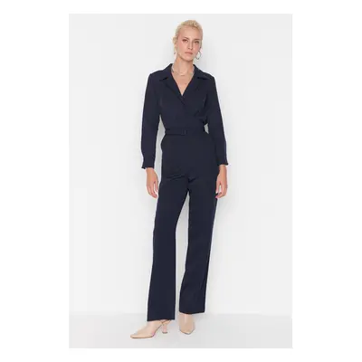 Trendyol Navy Blue Belted Jumpsuit