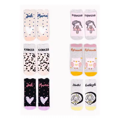 Yoclub Kids's Girls Cotton Socks 6-Pack SKA-0108G-AA0B