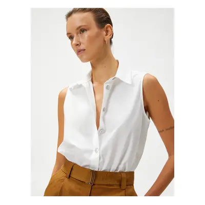 Koton Sleeveless Shirt Buttoned Cotton