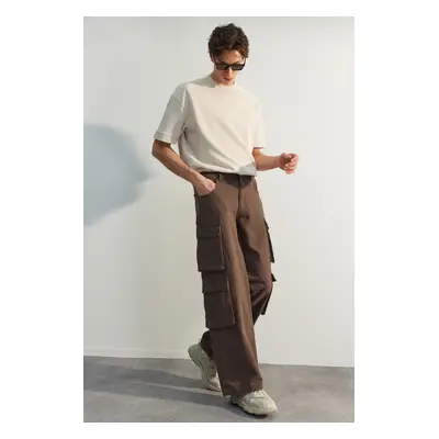 Trendyol Limited Edition Brown Premium Baggy Cargo Pants