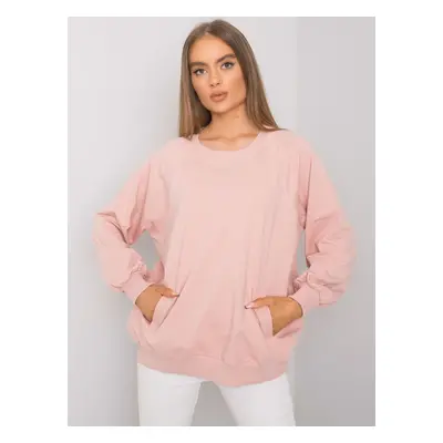 Dusty pink sweatshirt with pockets by Gaelle RUE PARIS