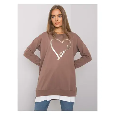 RUE PARIS Brown cotton tunic