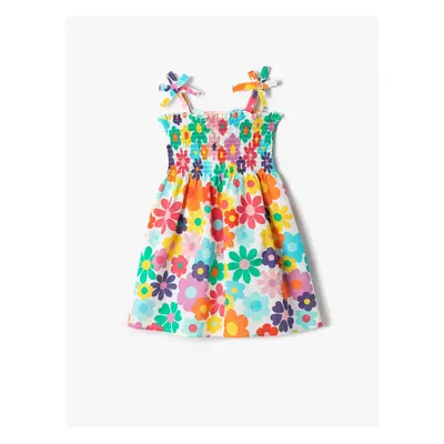 Koton Dress With Floral Straps Gippe Cotton