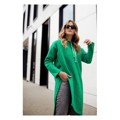 Green insulated sweatshirt tunic Fasardi