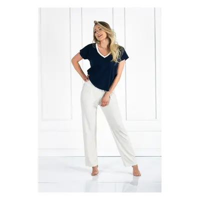 Cindy Navy-Ecru Pyjamas Navy-Ecru